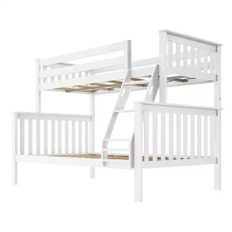 Solid Wood Twin over Full Bunk Bed, No Box Spring Needed, Low VOC, 400 lb Capacity