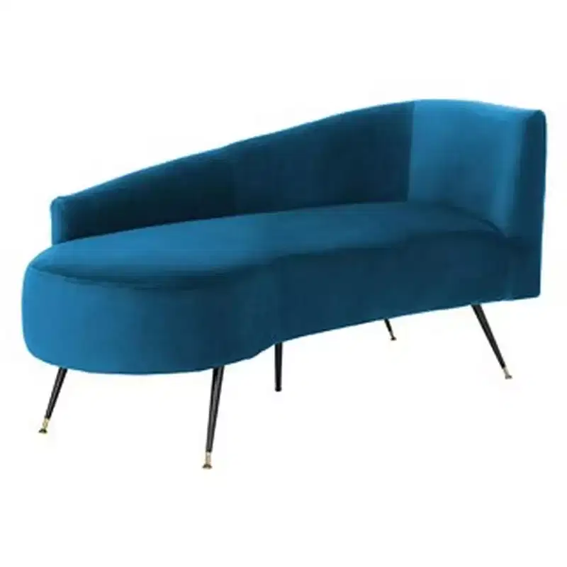 Parisian Velvet Settee Loveseat Metal Frame Gold Cap Legs Foam Cushion Seats 2 550 lbs