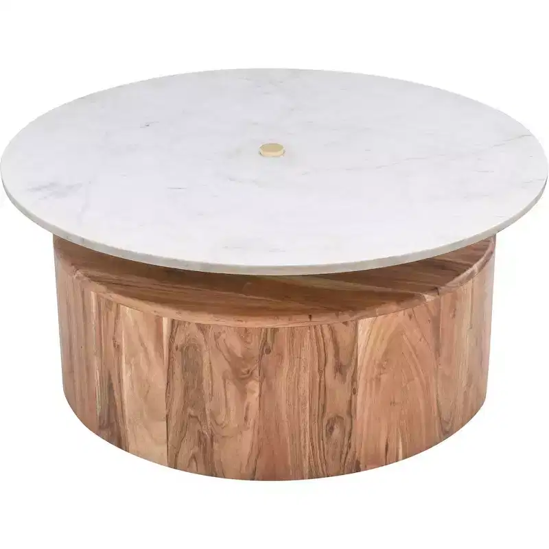 Meridian Furniture,Stonewood Natural Acacia Wood Coffee Table