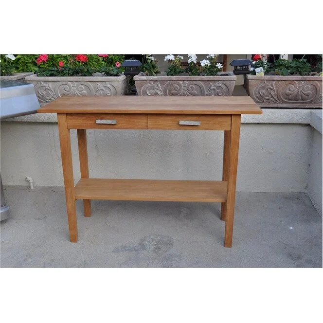 Atlanta Rectangular Serving Table w/ 2 Drawers and 1 Shelf