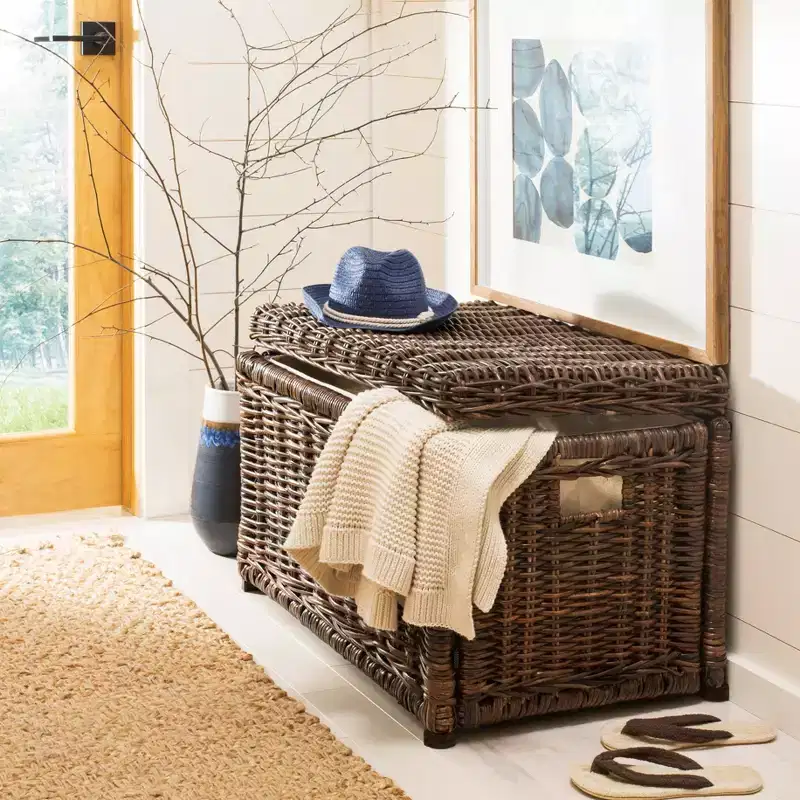 happimess Elijah 30 Wicker Storage Trunk