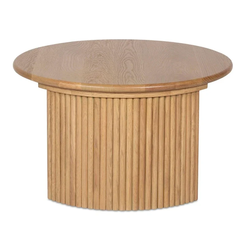 NADAAL STUDIOS Pence, Small Oval Coffee Table, Dark Brown