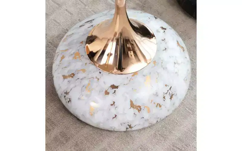 Mermaid Tail Pedestal Round Side Table, Anti-Rust Metal Tray Top Small Coffee Table, Versatile Accent Table, End Table for Living Room