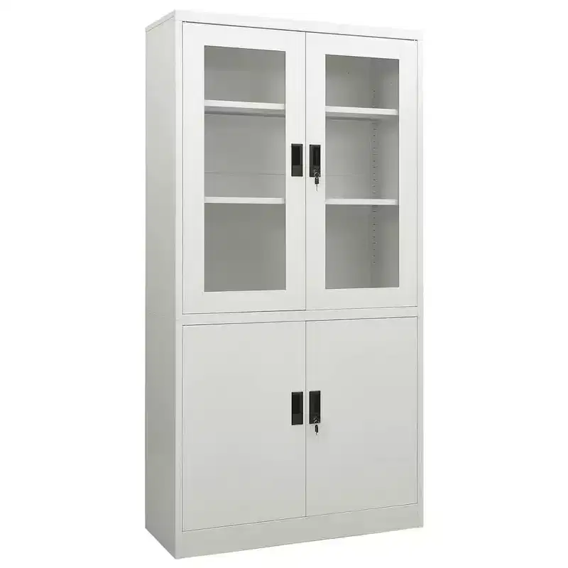 vidaXL Filing Cabinet Storage Cabinet Locker with Doors and Shelves Steel - Anthracite