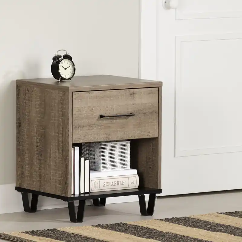 1-drawer Nightstand - Weathered Oak