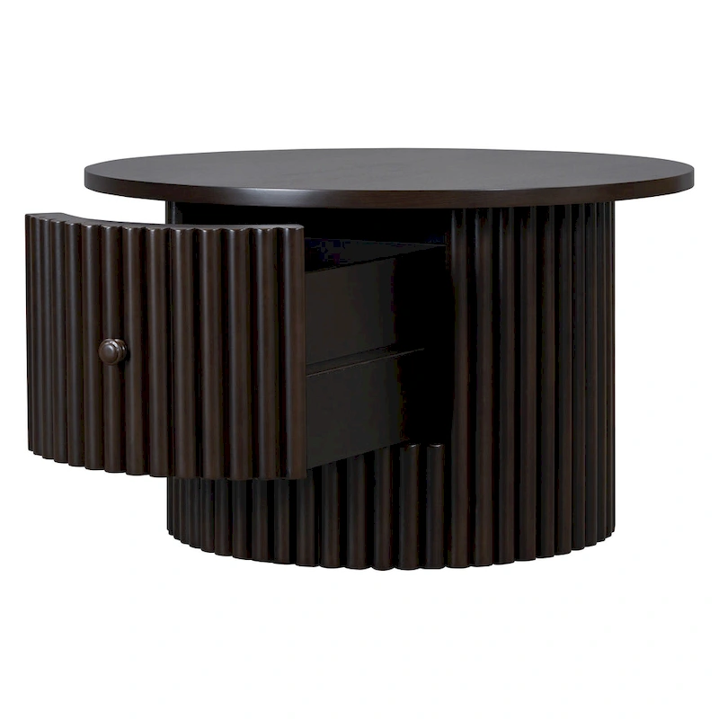 30.5 MDF Coffee Table with Drawer & Slat Base