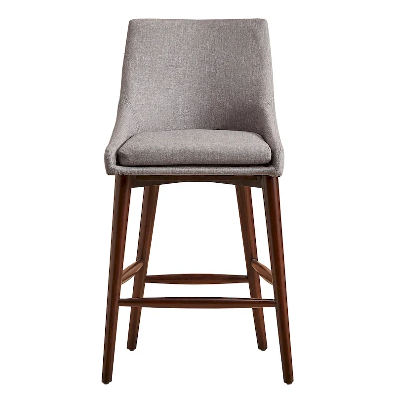 Sasha Espresso Barrel Back Counter Stools (Set of 2) iNSPIRE Q Modern