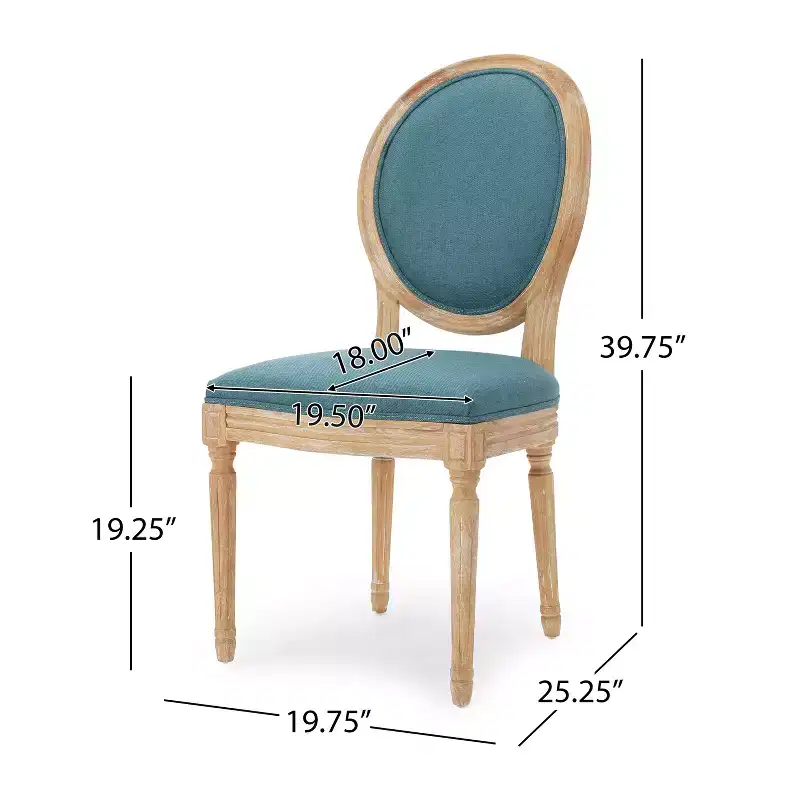 GDFStudio Newman Traditional Upholstered Rubberwood Dining Chairs (Set of 4)