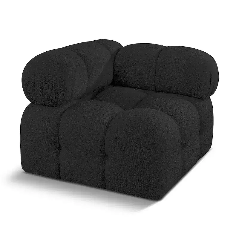 Boucle Fabric Corner Chair