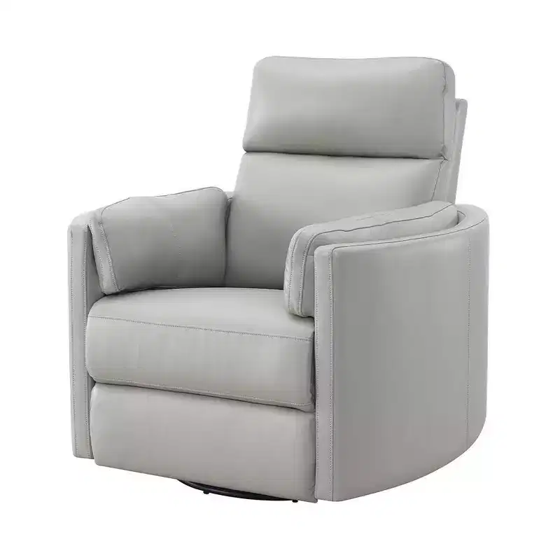 40 Sagen Active Sitting Chair Gray Leather Aire - Acme Furniture: Plush, Recline 150°, No Assembly