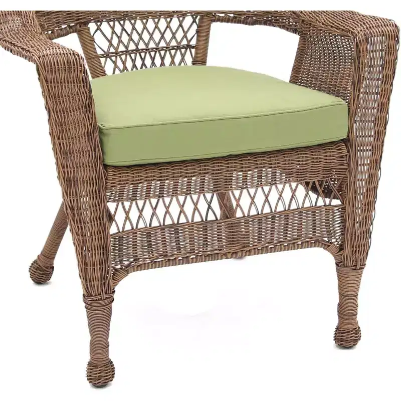 HomeStock Honey Coastal Craftsman Chair Set of 2 with Cushions