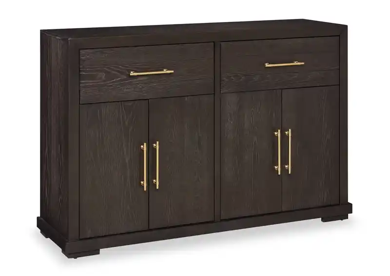 Dining Server with Drawers, Storage & Built-In Wine Racks, 60W