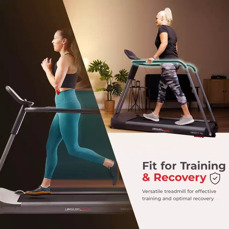 Sunny Health & Fitness Endurance Cardio Wide Treadmill with Handrails and Bluetooth