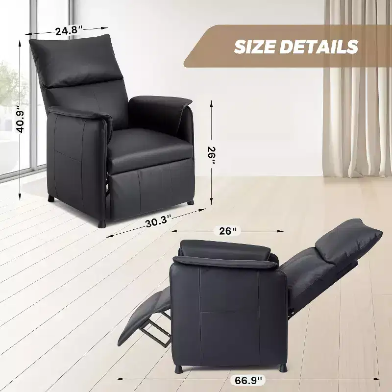 Power Recliner Chair with Massage and Heat, Adjustable Single Recliners Sofa, Home Theater Seating Armchair