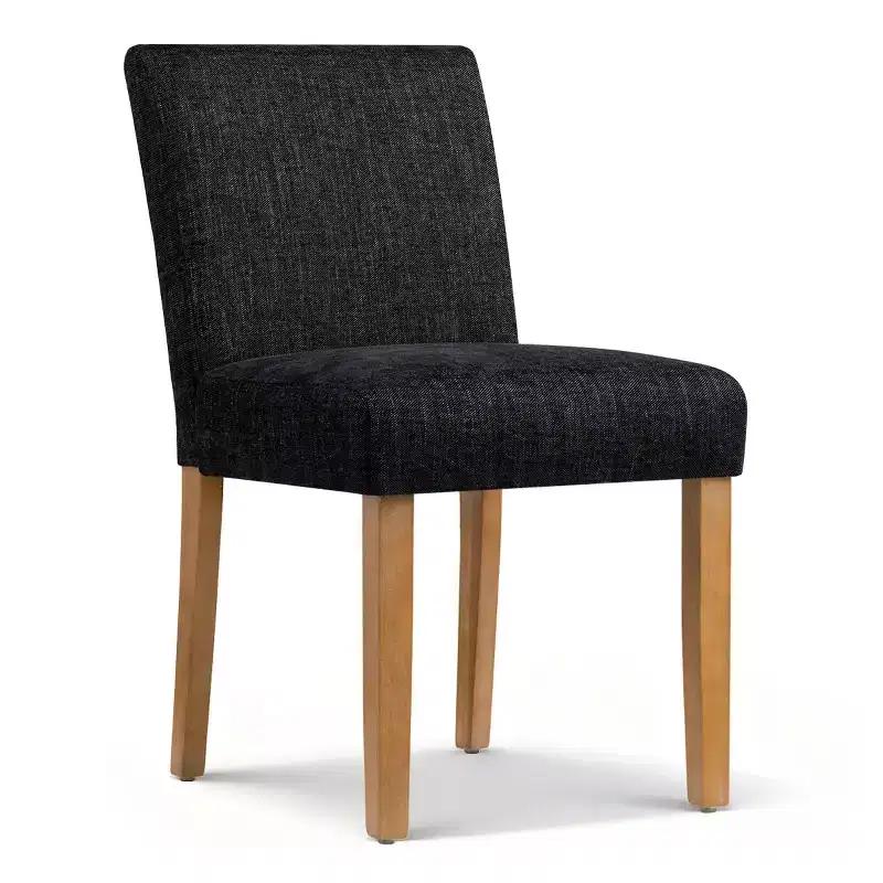 Modern Farmhouse Dining Chairs Set of 4, Upholstered Textured Woven Fabric Parsons Side Chairs with Solid Wood Legs - Panipeachy