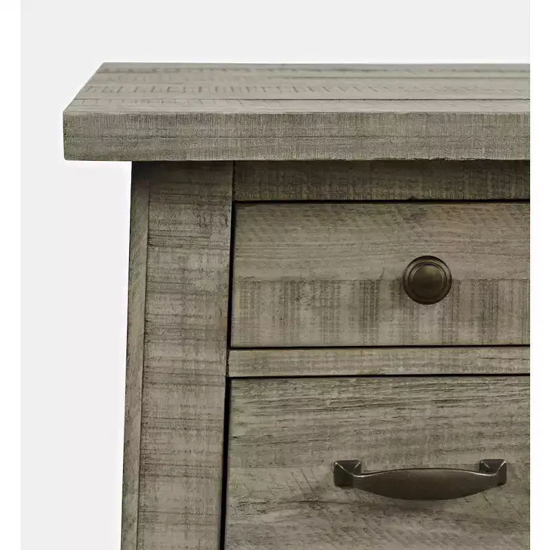 Solid Pine Chairside End Table with USB Charging 31''H x 18''W x 24''D