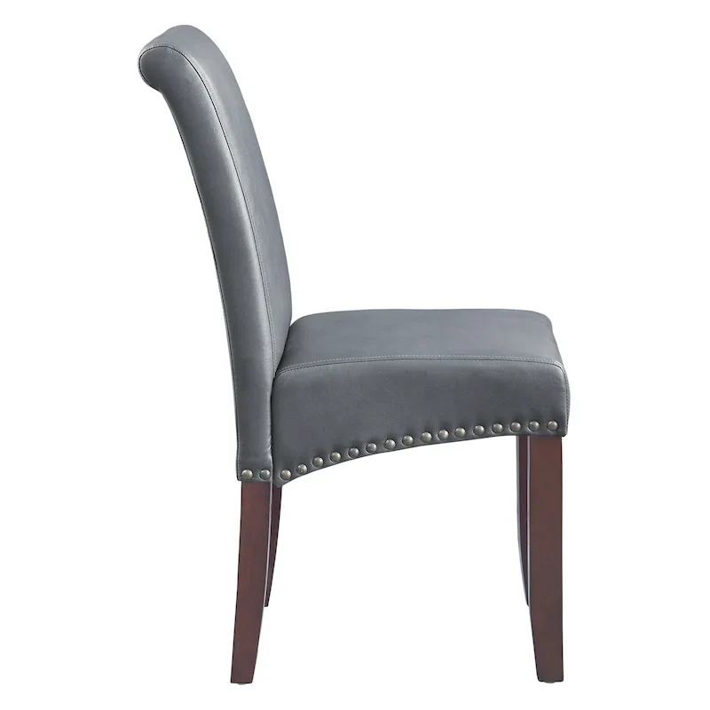 Copper Grove Five Bridge Eco Parsons Faux Leather Nailhead Chair