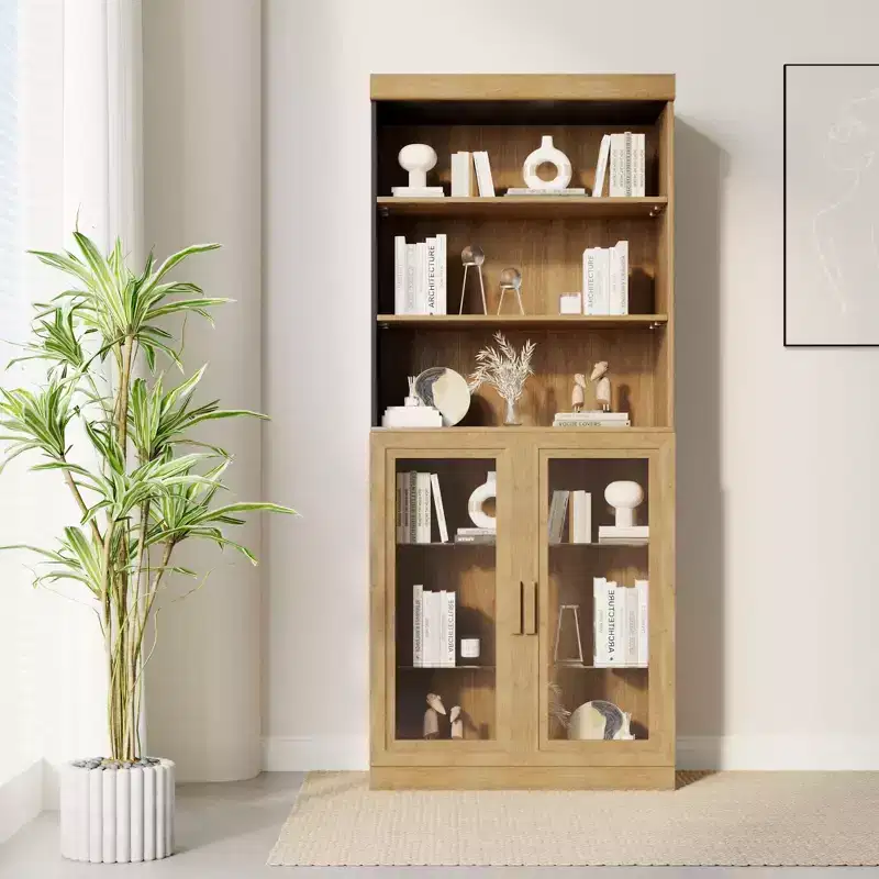 Stylish And Generous Glass - Door Storage Cabinets With Large - Capacity Storage Space, Which Are Practical And Beautiful