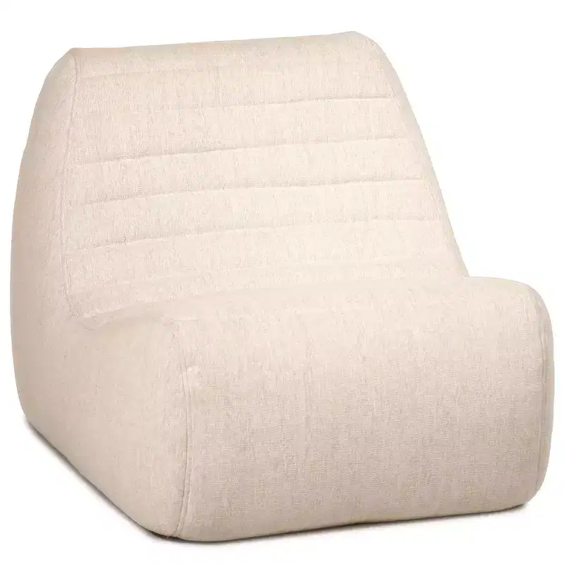 Big Joe Solvana Outdoor Patio Furniture Set, Performance Linen Weather-Resistant Fabric, Primary Chair, Sunlit Cream
