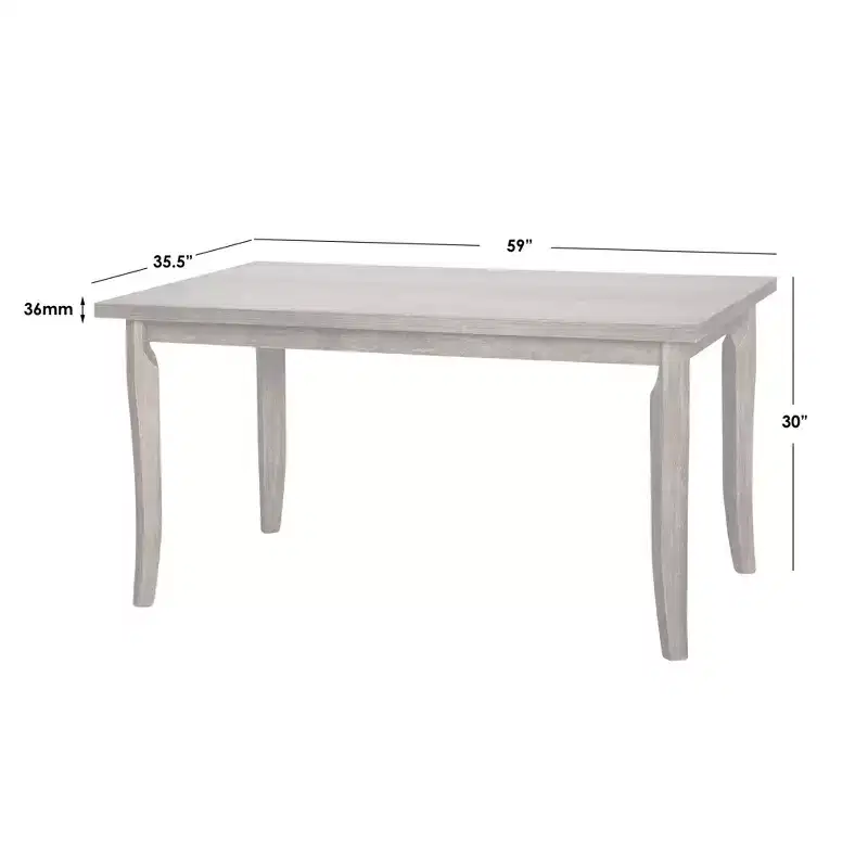 Buylateral Fairmont 7pc Modern Farmhouse Rectangular Dining Set Driftwood/Beige