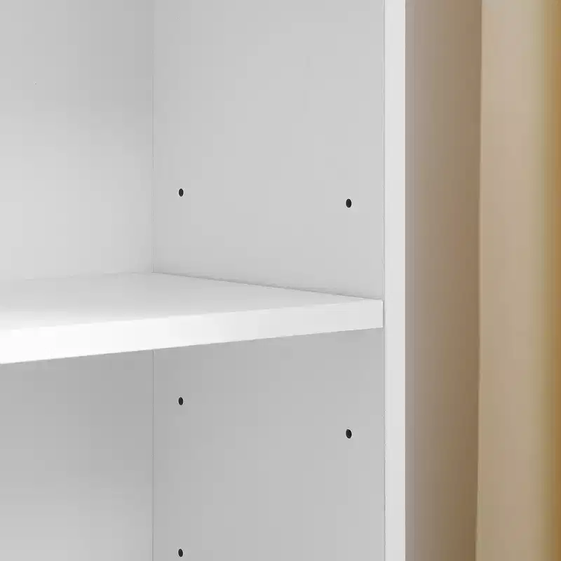 70.9 in.Tall Wood 4-Shelf Standard Bookcase with Shelves (Set of 2)