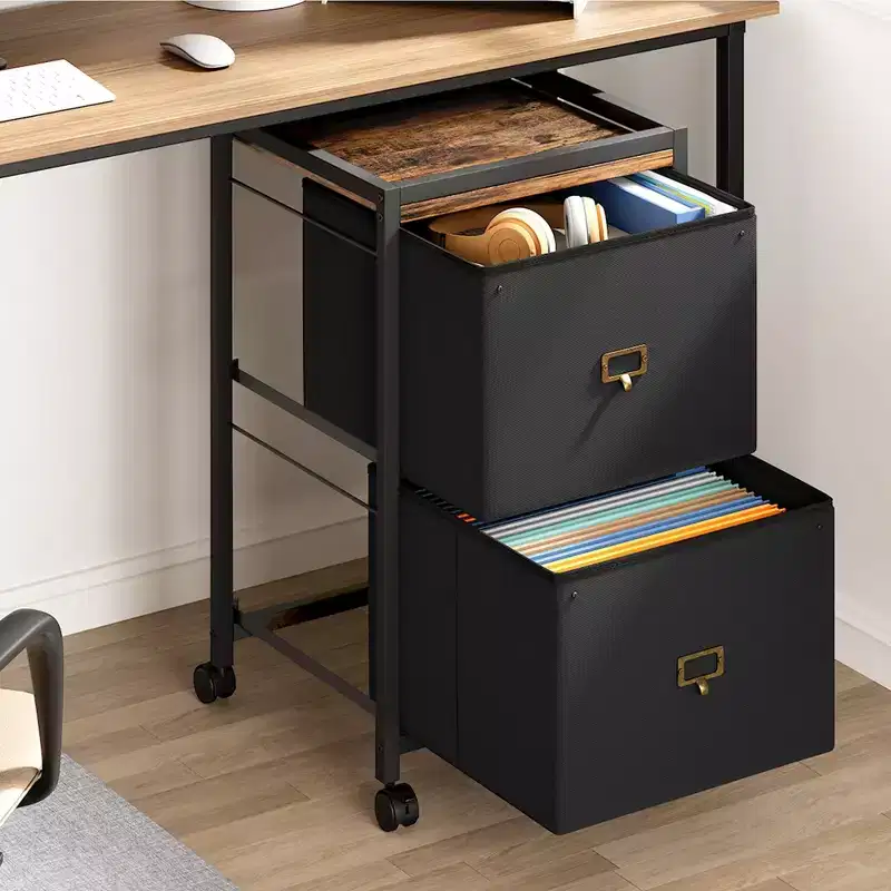 Mobile 2/3-Drawer Filing Cabinet, Under Desk Storage Drawers on Wheels for Home Office Organization