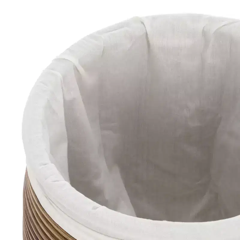 Mikkel Laundry Basket - HAC6503 - White/Honey Brown Wash - Safavieh